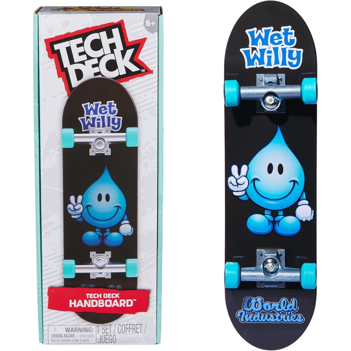 Tech Deck, World Industries Handboard; Authentic Mini Skateboards, Kids Toys For Boys & Girls, Ages 6 And Up (Hands Use Only)
